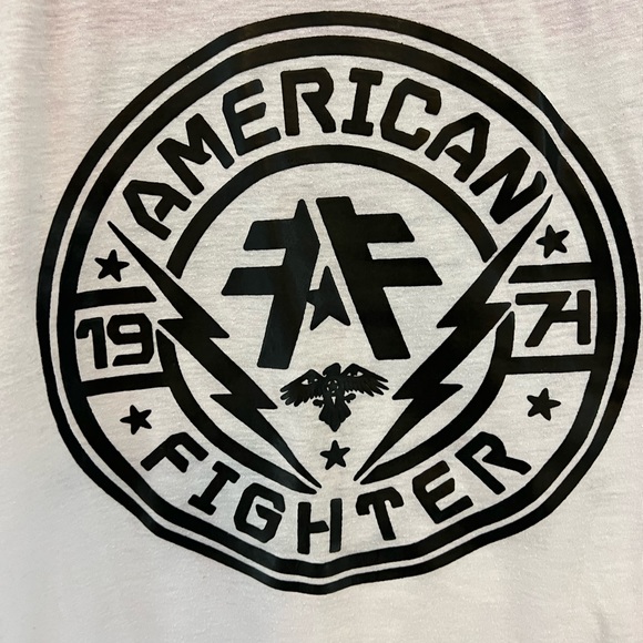 COPY - AMERICAN FIGHTER M MEDIUM T SHIRT BLACK WHITE HOT PINK 781 - Picture 12 of 15